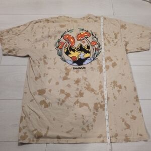 Dravus Tee T-shirt Men’s XL 100% Cotton Tie-dye Mushrooms Snails Positive Vibe